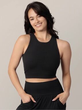 New Kindred Bravely Black Cropped Tank Top